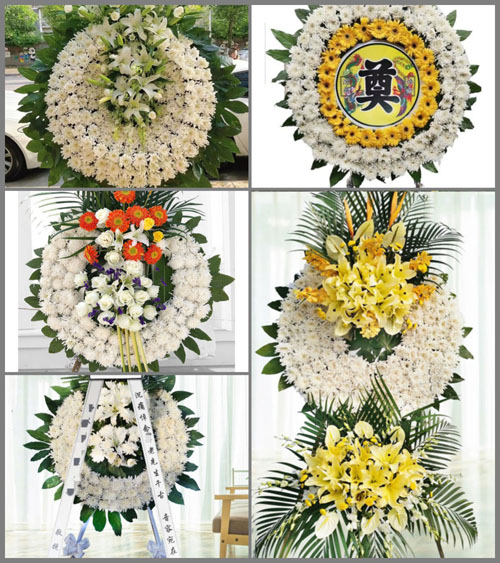 山东济宁任城区柳行街道许厂村花圈速递